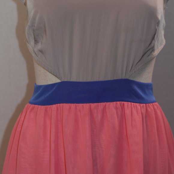 Multi Color Silk Halter Dress (S) - Picture 3 of 13